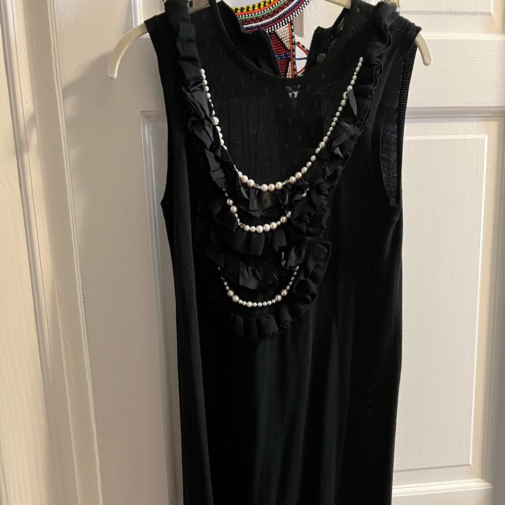 Nanette Lepore NWT fancy knee length dress with pearls and ruffles